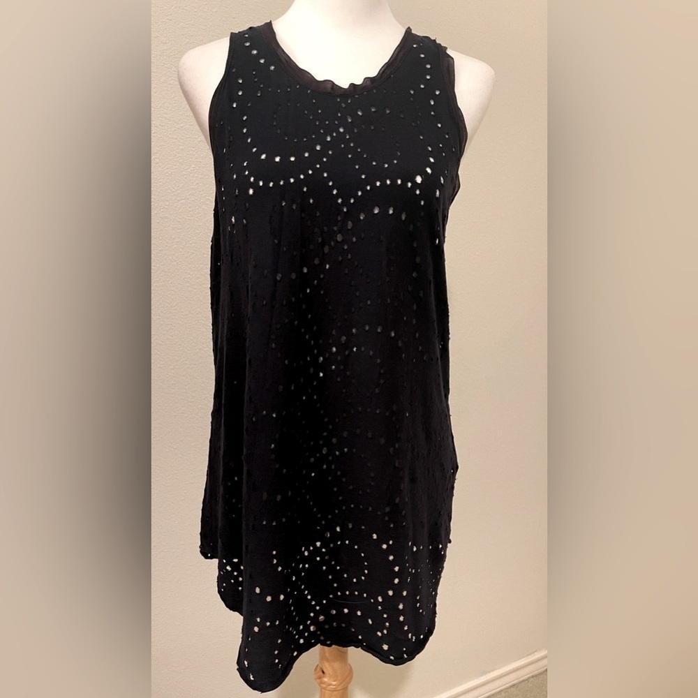 3.1 Phillip Lim Eyelet Tank Tops Navy with Black Trim | Size 10/12